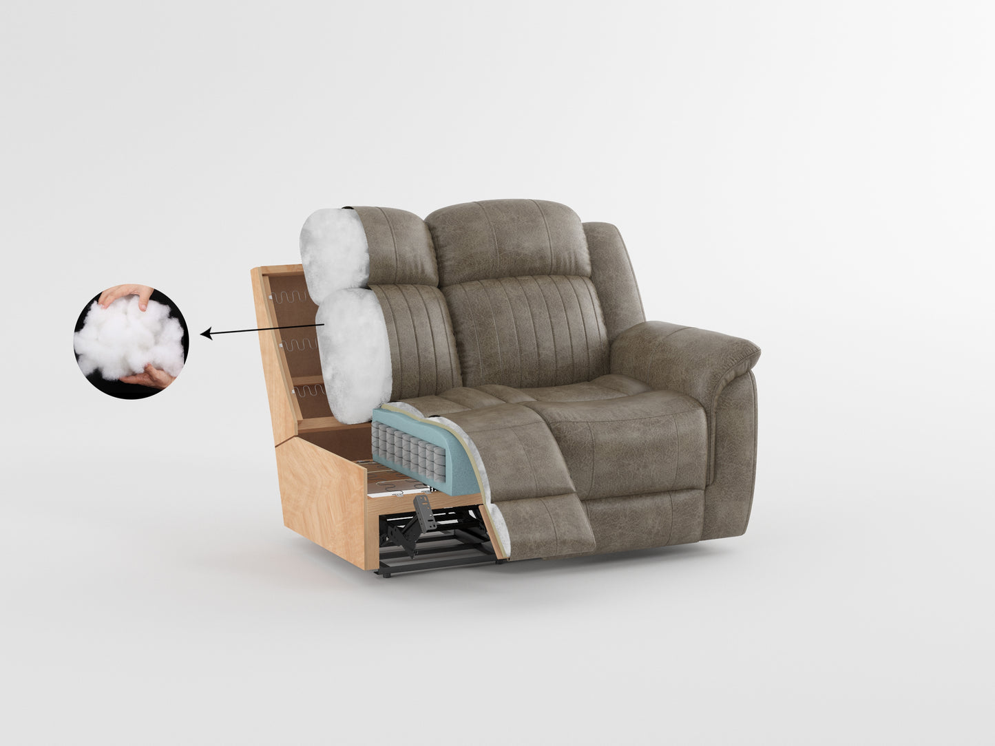 Reclining Sectional with Left Console