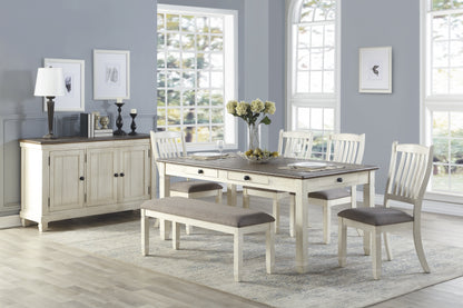7pc Dining Set White