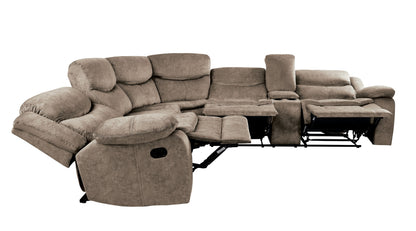 Sectional with Right Console brown