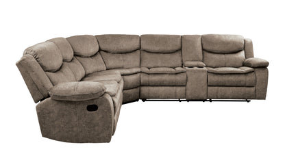Sectional with Right Console brown