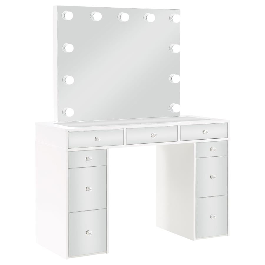 Makeup Vanity Table Set with Lighting White