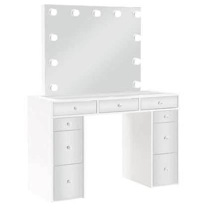 Makeup Vanity Table Set with Lighting White
