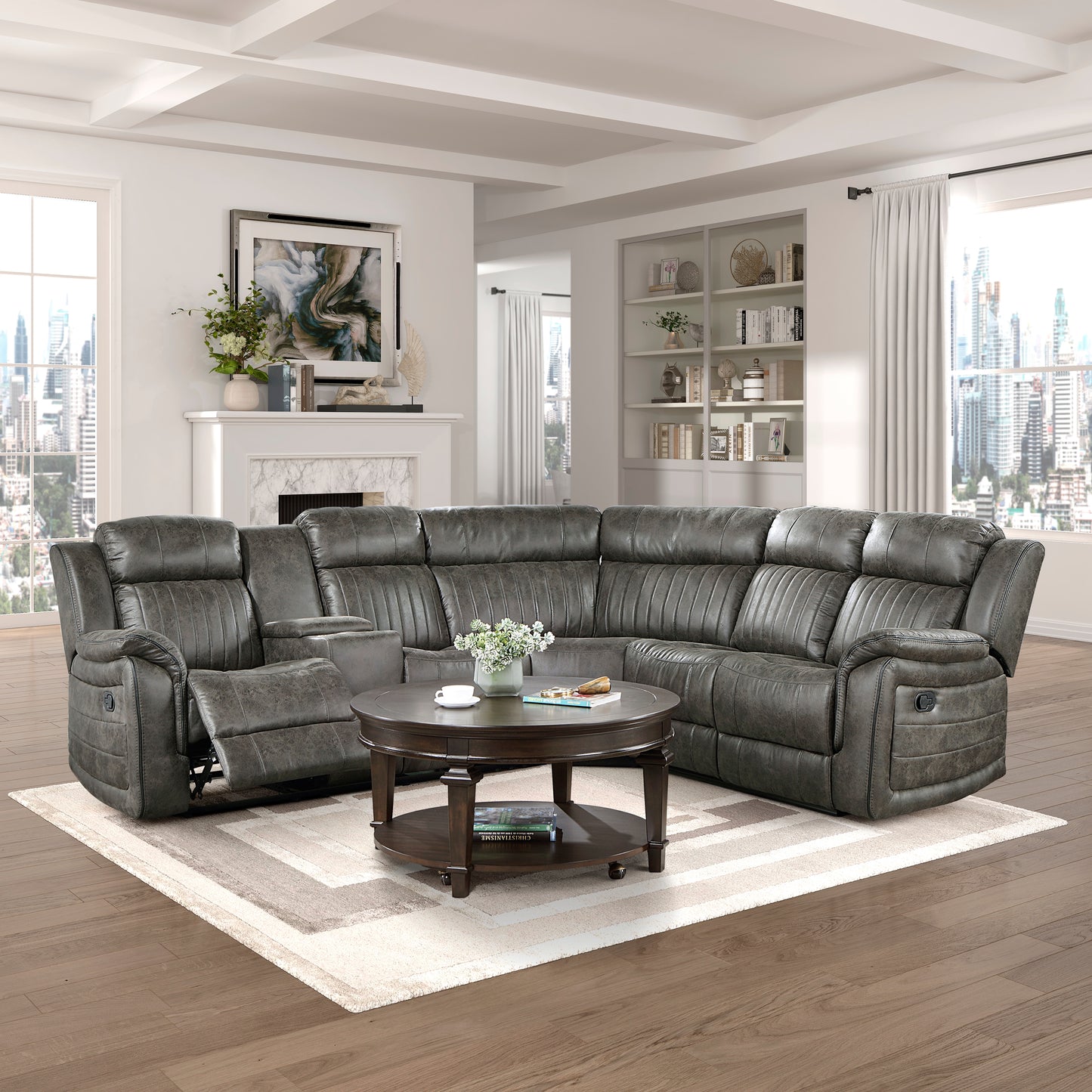 Reclining Sectional with Left Console