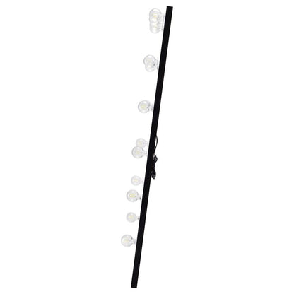 32 x 71 Inch Floor Mirror LED Lighting Black Gloss