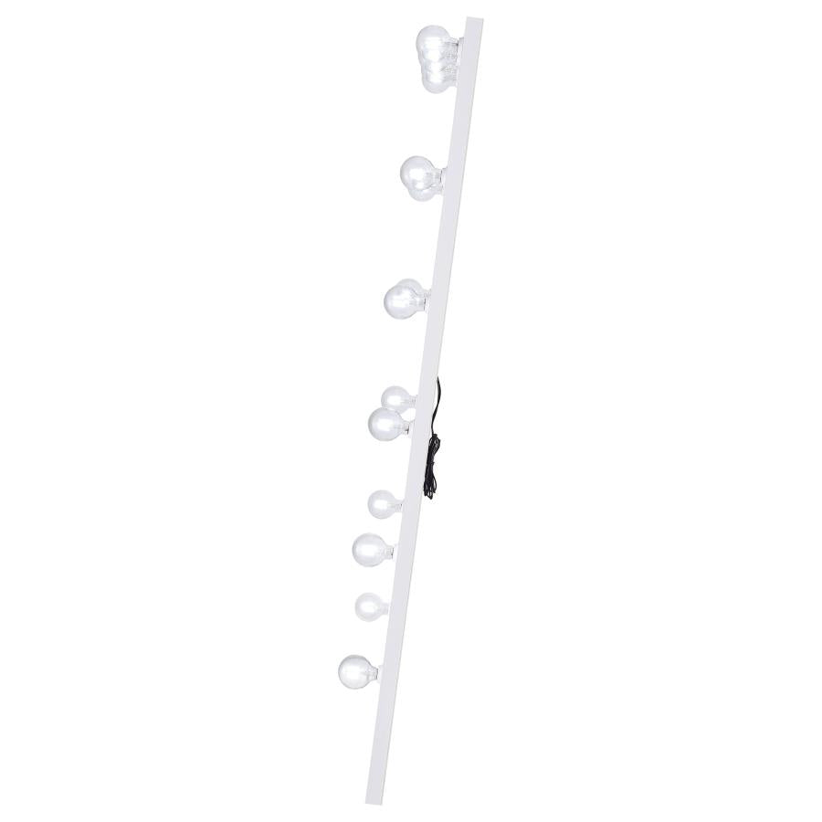 32 x 71 Inch Floor Mirror LED Lighting White Gloss