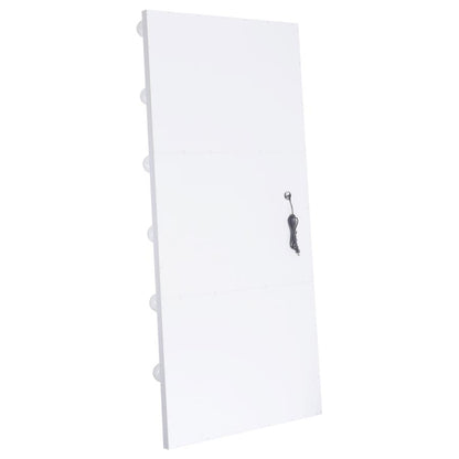 32 x 71 Inch Floor Mirror LED Lighting White Gloss