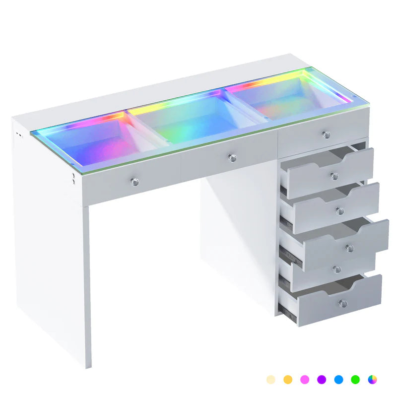 Vanity Desk - 8 Storage Drawers