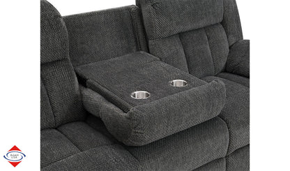 Sofa and Loveseat Recliner with Drop Down Cup Holder