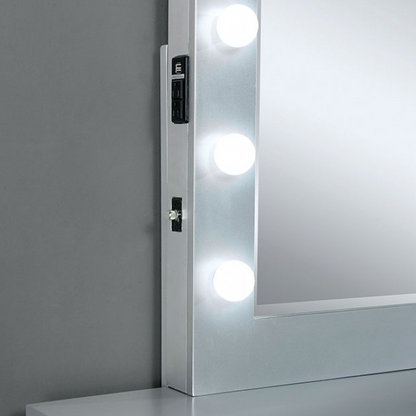 Vanity with Mirror and Stool